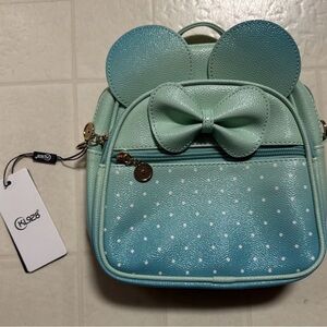 Kids Mint Gradient Bow & Ear Mini Backpack